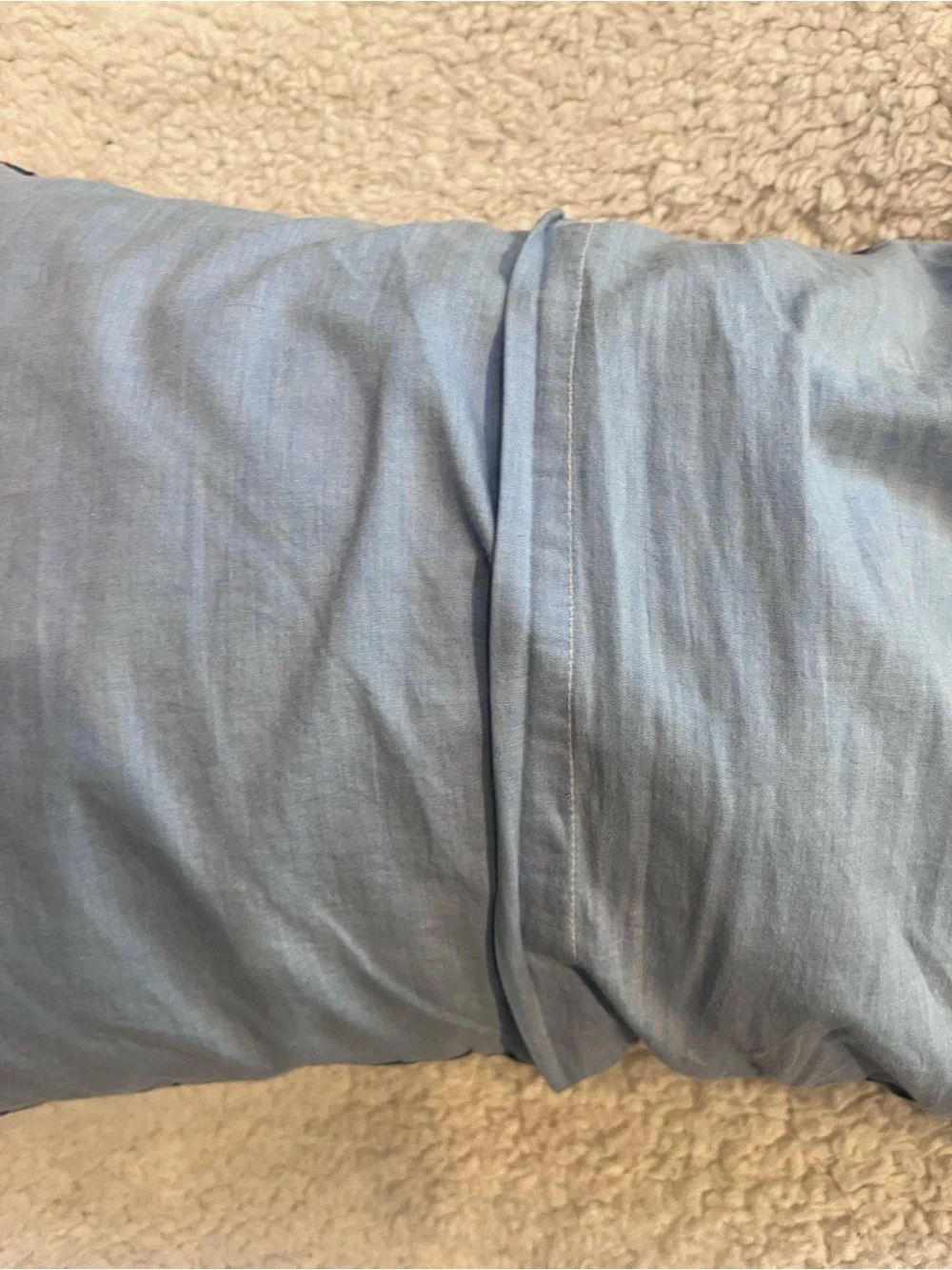 Pottery Barn Kids Denim Blue Pillow White Airplane Quilted Accent Throw 12x16
